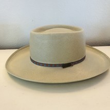 Az-Tx by Milano Hats 6 3/4 Genuine Shantung 6X Panama hat Handwoven Made In USA - £32.99 GBP
