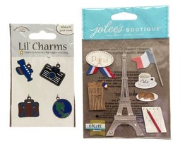 Scrapbooking Supplies Paris France and Travel Charms Lot NIP - $5.84