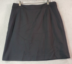 Trina Turk A Line Skirt Women Size 10 Black Modal Slash Pocket Lined Back Zipper - £19.17 GBP