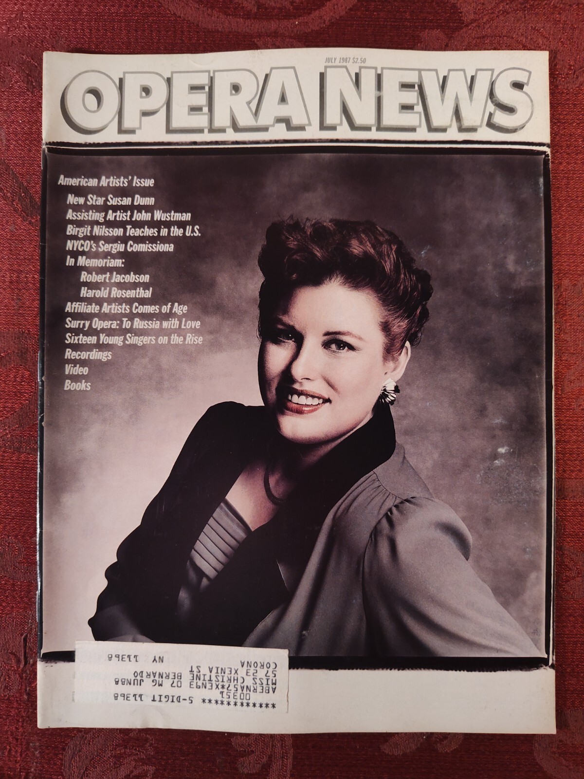 Rare METROPOLITAN OPERA NEWS Magazine July 1987 Susan Dunn Birgit Nilsson - $16.12