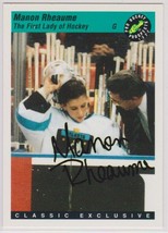 Manon Rheaume Signed Autographed 1993 Classic Hockey Card - 1st Female H... - £11.95 GBP