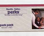 Republic Airlines Perks Coupon Book Perk Pack Winter 1985 - $17.82