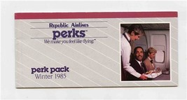 Republic Airlines Perks Coupon Book Perk Pack Winter 1985 - $17.82