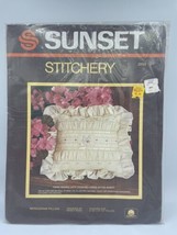 Sunset Stitchery Counted Cross Stitch Monogram Pillow 9.5”x10.5” 1984 NEW Craft - $7.84