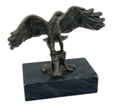 Eagle Bronze Metal Marble Base Statue Decor USA Office Decor Sculpture 3... - $22.00