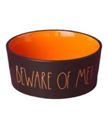 Rae Dunn Halloween Black Orange “BEWARE OF ME!” Dog Pet Bowl LARGE Dish NEW - £29.85 GBP