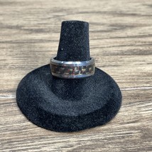 Tungsten Holographic Inlay Wedding Band Men&#39;s Size 7 KG JD - $184.34 MXN