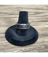 Tungsten Holographic Inlay Wedding Band Men&#39;s Size 7 KG JD - $181.47 MXN