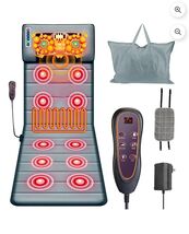 Full Body Electric Massage Mat w/Heat Vibration Massage Pad Cushion Back... - $55.43