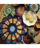 Mandala Crochet Teapot Tea cups Coasters | Handmade Teapot Mats Home Dec - $59.96 CAD