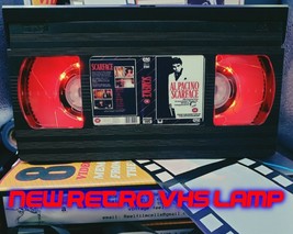Retro VHS Lamp,SCARFACE Al Pacino, Top Quality!Amazing Gift For Any Movie Fan, - £15.20 GBP