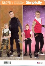 Simplicity 8975 Mens Boys Costumes Fighter Hooded Vest Costume pattern U... - $14.84