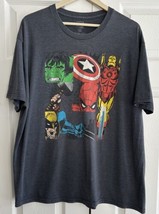 Marvel Comics T-Shirt Blue Group Avengers Graphic Men’s Size 2XL  XXL Superhero - $13.69