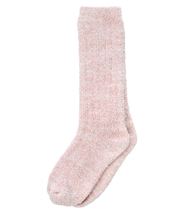 Kashwere Lounge Socks - Heathered, Ribbed - Blush Pink and White - £17.48 GBP