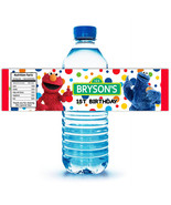  sesame street Elmo water bottle label - Digital File - £3.16 GBP