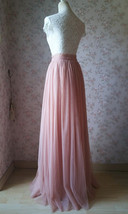 DEEP BLUSH Long Tulle Skirt Bridesmaid Plus Size Floor Length Tulle Skirt Outfit image 3
