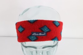 Vintage 90s Eddie Bauer Spell Out Geometric Fleece Headband Ear Cover Re... - $29.65