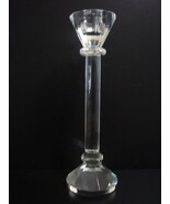 Gorgeous Elegant Genuine Crystal Glass Taper Candle Holder 9&quot; High  - $11.99