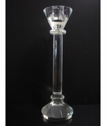 Gorgeous Elegant Genuine Crystal Glass Taper Candle Holder 9&quot; High  - £9.58 GBP