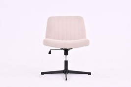 Cross Legged Office Chair, Wide Comfty Desk Chair, Fabric Vanity Home Ch... - $1,893.26 MXN