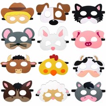 Farm Animal Party Masks Barnyard Animal Felt Masks For Petting Zoo Farmhouse The - £21.93 GBP
