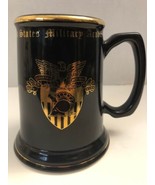 United States Military Academy West Point Black &amp; Gold Beer Stein Mug Glass - $267.87 MXN