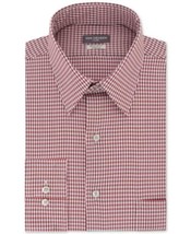 $55 Van Heusen Stretch Wrinkle-Free Flex-Collar Check Dress Shirt Size Small - £9.37 GBP
