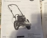 DR Trimmer/Mower Safety &amp; Operating Instructions. Models:Sprint PRO &amp; Pr... - $9.89