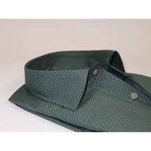Men Shirt Hankie CASILA Turkey Cotton Blend Long Sleeves 502100-02 Olive Dots image 2