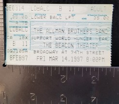 GREGG ALLMAN BROTHERS BAND - VINTAGE 1997 BEACON THEATER CONCERT TICKET ... - $186.40 MXN