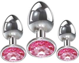 Adam &amp; eve pink gem anal plug set - £44.19 GBP