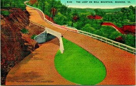 Loop On Mill Mountain Roanoke Virginia VA UNP Linen Postcard Unused T18 - $2.92