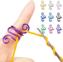 Handmade Crochet Rings Adjustable Crochet Tension Ring for Knitting and Crocheti - £17.25 GBP
