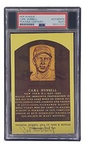 Carl Hubbell Signé 4x6 New York Géants Hall Of Fame Plaque Card PSA / - £60.94 GBP