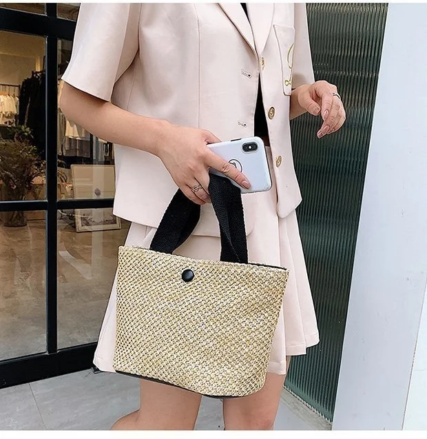 New Fashion Trend Handmade Straw Bag Female Summer Vacation Large-capacity Beach - $66.86