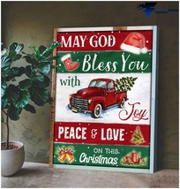 Christmas Truck May God Bless You With Joy Peace And Love On This Christmas - £12.86 GBP
