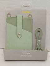 Heyday Cell Phone Cross Body Case Pouch Green 3 Card Holders On The Back, New - £7.21 GBP