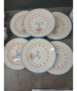 6 Sigma Western Germany Hearts and Flowers Dinner Plates ~ 9 1/2&quot; - $19.99