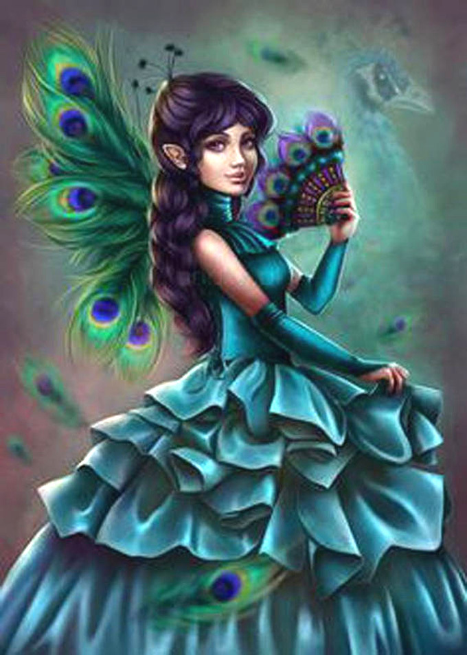 Peacock Fairy Cross Stitch Pattern***LOOK*** - $2.95