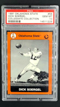 1991 Oklahoma State Collegiate #58 Dick Soergel OSU PSA 10 Gem Mint POP 1 - £22.82 GBP