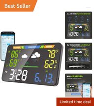Smart Home 8.5" WiFi Weather Station - LED Display with Indoor Temperature - $111.82