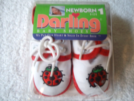 &quot; Nip &quot; Darling Baby Shoes Newborn Size 1 Lady Bug Themed &quot; Great Gift Item &quot; - £14.03 GBP