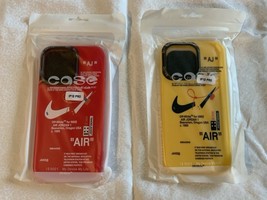 New Set of 2 iPhone 13 PRO NIKE AIR Case Red Yellow - $220.54 MXN