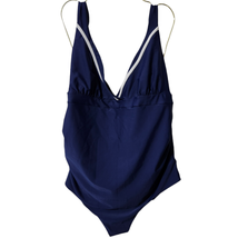 Seraphine XL One-Piece Navy Blue Tie Back Maternity Swimsuit  - $25.92