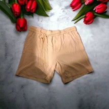 Soft Surroundings Shorts Womens 2X Plus Linen High Rise Tan Beige Tie Flowy NEW - £31.04 GBP