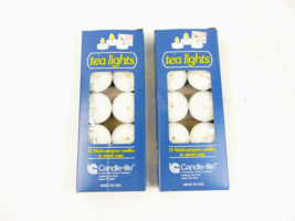 Vintage Candle Lite White Tea Light Candles 10 Unscented Lot Of 2 - £23.36 GBP