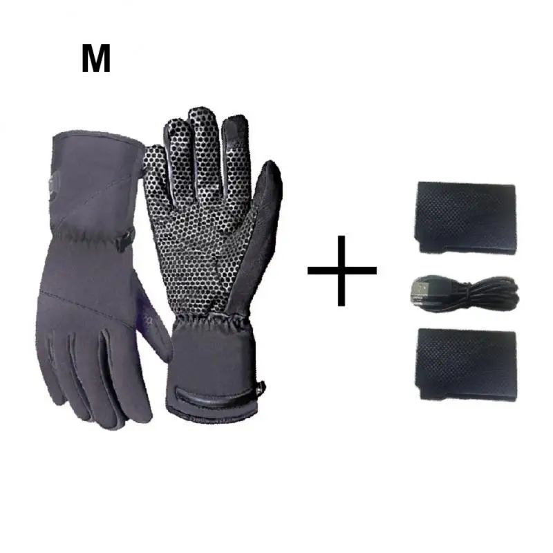 Winter Gloves Full Finger Heated Gloves Rechargeable Heated Warm Mitten Electric - £108.40 GBP