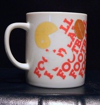 Vintage Rustic Fade 1965 Snoopy Coffee Mug Cup Football Woodstock Peanuts Schulz - $16.78