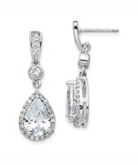 Cheryl M Silver  Brilliant-cut CZ Teardrop and Bezel Halo Post Dangle Ea... - €109,47 EUR Cheryl M Silver  Brilliant-cut CZ Teardrop and Bezel Halo Post Dangle Ea... - €109,47 EUR