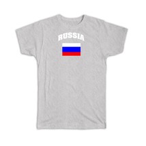 Russia : Gift T-Shirt Flag Chest Russian Expat Country Patriotic Flags Travel So - £14.22 GBP+